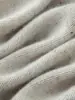 Suéter de cashmere grosso de três fios estilo vintage francês para mulheres, pulôver jacquard de gola redonda, camisa base de tricô de manga longa com modelagem solta