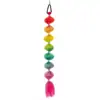 Peluca con Cola de Caballo Trenza de Burbujas de Farolillos Coloridos de una Sola Tira, Accesorio para el Cabello con Trenza de Burbujas Coloridas [Procesamiento Personalizado]