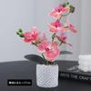 Planta Simulada de Phalaenopsis en Maceta con Flor Terminada Mueble Decorativo para Interiores de Hogar Phalaenopsis de Goma Suave Flor Artificial Planta Decorativa Bonsái