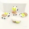 Dibujo Animado Lindo Panda Bambú Animal Pegamento de Crema Accesorios DIY de Resina Funda para Teléfono Móvil Cuerda para la Cabeza Material para Joyería de Taza de Agua