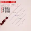 Aguja para Cuentas Aguja de Coser a Mano Aguja Fina Larga con Abertura Herramienta Guía Hilo para Enhebrar Pulsera Collar