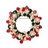 Broche de Natal Europeu e Americano Novo 2024 Árvore de Natal Alce Luvas Guirlanda Sino Muletas Broche Transfronteiriço