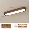 Luz de Pasillo Color Madera de Fresno, Luz Moderna Simple para Pasillo Largo, Luz de Entrada de Madera Maciza, Lámpara de Techo Estilo Chino