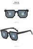 Nuevas Gafas de Mosaico, Gafas de Sol Geniales y Originales Bidimensionales, Gafas de Sol Pixeladas Personalizadas Estilo Hip-Hop, Venta Directa del Fabricante