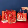 2026 Ano do Cavalo Dia de Ano Novo Bolsa de Presente Vermelha Bolsa de Mão Papel de Presente de Ano Novo Bolsa de Presente
