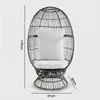 Mesa y Silla Pequeñas para Balcón Combinación Sofá Nido de Pájaro para Exteriores Asiento Sofá Jaula de Pájaros para Resort de Ocio Silla de Ratán para B&B Perezoso
