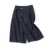 Ropa Vintage Verano 2025 Tendencia Retro Americana Color Original Mezclilla Casual Pantalones Cortos Cropped para Hombre