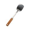 Espátula de Aço Inoxidável com Cabo de Madeira Anti-Escaldante, Colher de Sopa, Escumadeira, Espátula de Cozinha, Conjunto de Utensílios de Cozinha, Panela Antiaderente de Cozinha, Colher de Fritura Doméstica
