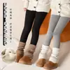 Nuevas Medias Infantiles Otoño/Invierno 2026 Doble Aguja Tejidas a Mano Ropa Exterior Pantalones Base para Niñas Medias de Una Pieza de Dibujos Animados para Bebé