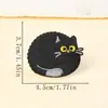 Parche de Tela Bordado de Gatito Negro de Dibujos Animados Parche Autoadhesivo para Planchar Pegatina Etiqueta Bordada por Computadora Accesorios para Reparación de Chaquetas de Plumas Ropa