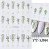Pegatinas de arte de uñas de flor de durazno nuevas transfronterizas, pegatinas de arte de uñas iridiscentes de hoja de arce de otoño 3D, al por mayor