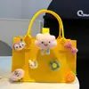 Bolsa de Feltro de Boneca Desenho Animado Bolsa para Presente de Primeiro Aniversário de Bebê Lua Cheia Bolsa Tote Personalizada para o Dia a Dia Pode Imprimir Logo Bolsa de Ombro