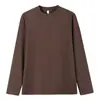 Camiseta Base de Cuello Redondo de Terciopelo Cepillado Doble Cara Otoño e Invierno 26 Años, Camiseta de Manga Larga Gruesa Antibacteriana Holgada, Color Sólido