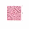 CTZS Baldosa de Pared 3D Floral de Cuatro Esquinas con Diamantes Estilo Retro con Volutas en Relieve Mural de Pared de Espuma Estilo Campestre Europeo Suave Autoadhesivo a Prueba de Polvo y Moho Para Fondo de Restaurante Decoración de Pared de Sofá 35x35cm