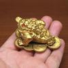 Atacado cobre sapo dourado recrutar arroz sapo dourado ornamentos de escritório decoração de casa bronze