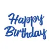 Banner Feliz Cumpleaños Transfronterizo Tema Fiesta de Cumpleaños Decoración Interior y Exterior Banner de Letras Suministros