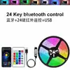 Fita de LED RGB 5050 Transfronteiriça 5V Controle Remoto App Bluetooth Iluminação de Atmosfera para Quarto Fita de LED Decorativa Colorida para Interior