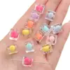 Cuentas Cuadradas de Acrílico con Agujero Grande Cuentas Sueltas Cuentas para Pulsera Relleno Macarrón Hecho a Mano DIY Cuerda para Ensartar Lanyard para Teléfono Adorno