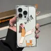 Capa Protetora Transparente Anti-Queda de Quatro Cantos com Design de Cristal de Gelo e Maçã para Celular Apple, Tendência para Meninas