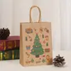 Sacola para Levar Sacola Tote de Natal Sacola de Embalagem Rosa Sacola de Compras Sacola de Papel Kraft Sacola para Doces e Presentes de Festa Atacado
