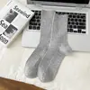Calcetines de lana de negocios para hombre, otoño e invierno 2024, color liso, punto doble, rayas verticales, calcetines para hombre, combinan con todo