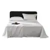Sábanas Blancas para Hoteles Cinco Estrellas, Fundas de Cama Individual de Satén de Algodón Puro, Sábanas para Casas de Huéspedes, Fundas de Ropa de Cama para Hoteles