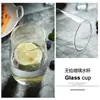 Taza de agua de vidrio resistente al calor Taza de leche taza redonda para té de burbujas taza creativa para beber cerveza taza de jugo juego de tazas de vidrio
