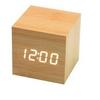 Reloj despertador de madera caliente transfronterizo para estudiantes, reloj electrónico con visualización de hora, temperatura, fecha, brillo de tres bloques, LOGO imprimible