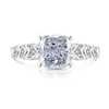 Anillo de Cubo de Azúcar Cortado Flor de Hielo de Piedra Preciosa Colorida Más Vendido en Tiktok para Mujeres, Incrustado con Joyería de Diamante de Alto Carbono Deslumbrante, Dropshipping de Transmisión en Vivo