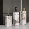 Directo de Fábrica Personalizado Mármol Piedra Artificial Losa de Roca Soporte para Flores Pilar Sala de Estar Hotel Club Estante de Almacenamiento Estante de Exhibición
