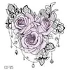 Adesivos de Tatuagem para Costas da Mão Mandala com Padrões Retrô, Adesivos de Tatuagem Florais Exóticos da Moda