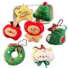 Colgante de peluche navideño, muñeco de dibujos animados, decoración de bolsa, Papá Noel, adorno de árbol de Navidad, pequeño regalo decorativo