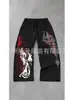Comercio Exterior Transfronterizo Estilo Nuevo Primavera y Otoño Patrón Callejero Personalizado Estampado Pantalones Casuales Rectos Retro Americano para Hombres y Mujeres