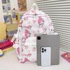 Temporada Escolar Mochila Escolar Feminina Fresca Doce Mochila de Menina Ensino Fundamental Médio Mochila de Estudante Leve Grande Capacidade Bolsa de Viagem