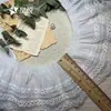 Borda de renda elástica branca de três camadas de 8 cm para têxteis domésticos, roupas, vestidos, DIY feito à mão, renda espinha de peixe atacado