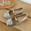 Nuevos zapatos Mary Jane para mujer con lazo, punta cuadrada, correa de hebilla dulce, aumento interno de altura, zapatos de tacón bajo para mujer 2026