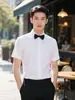 Ropa de Trabajo Cuidadosamente Seleccionada, Camisas de Manga Larga, Ropa Formal de Negocios para Hombre, Ropa Profesional, Trajes para Padrinos de Boda para Hombre sin Planchar, Camisas para Hermanos