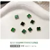 Joyería para Uñas con Trébol de Cuatro Hojas Aleación Diamante Estéreo Retro Esmeralda Blanco Nácar Diamante de Forma Especial Accesorios para Uñas Portátiles DIY