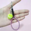 Llavero de Raqueta de Tenis Simulada, Colgante Creativo y de Moda para Bolso, Regalo Souvenir, Pequeño Colgante Decorativo de Año Nuevo del Caballo