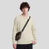 Ropa Exclusiva para Hombre APO Suministro transfronterizo exclusivo para hombres de dinero antiguo: suéter casual de manga larga holgado con textura y cuello camisero