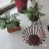 Soporte de Rack para Balcón Montado en Pared Gancho Pastoral de Hierro Forjado Cesta Colgante Linterna de Exterior Colgar Orquídea