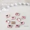 Rhinestones Rectangulares para Uñas Rhinestones de Ángulo Recto Cuadrados de Cuatro Esquinas Rhinestones de Azúcar Fondo Puntiagudo Rhinestones para Construcción de Uñas Decoraciones para Uñas Color Moonlight Paquete de 10