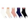 Meias Femininas Coreanas com Laço, Meias de Cano Médio, Meias de Algodão Dongdaemun Vibrantes que Absorvem o Suor, Estilo Fofo para Meninas de Campus
