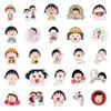 50 pegatinas decorativas impermeables para bicicleta con diseño de cerezas Maruko Riman, bonitas pegatinas periféricas para niños.