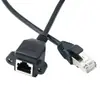 Cabo de Extensão de Rede RJ45 com Furos para Parafuso em Formato de Orelha para Fixação, Cabo de Rede Macho-Fêmea Cat5E, Todo em Cobre