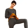 Novo Conjunto de Roupa Íntima Térmica com Forro de Lã Dourada para Homens, Roupas de Outono, Calças Longas, Roupas Quentes de Inverno para Adolescentes 2023