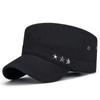 Gorra Casual para Hombre Cuatro Estaciones Nueva Exterior Plano Moda Bordada Papá Primavera y Otoño Delgada Moda Anciano Gorra Plana