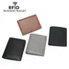 Ventas Directas de Fábrica Transfronterizas Billetera de Cuero Genuino para Hombre al por Mayor RFID Vertical Múltiples Ranuras para Tarjetas Monedero Envío Directo