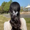 Grampo de Cabelo Borboleta Primavera e Verão Fada Fosco Meio Rabo Transparente Parte de Trás da Cabeça Feminina Prendedor Presilha Adorno de Cabelo Clipe de Tubarão