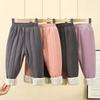 Uniforme Escolar Esencial Otoño e Invierno Pantalones de Algodón para Niños Pantalones Térmicos Cálidos para Niños Leggings Gruesos de Forro Polar de Tres Capas para Niñas
